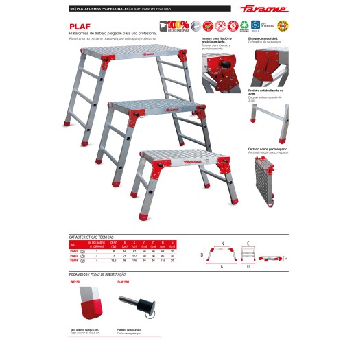 PLAF | Plataforma de trabajo plegable para uso profesional