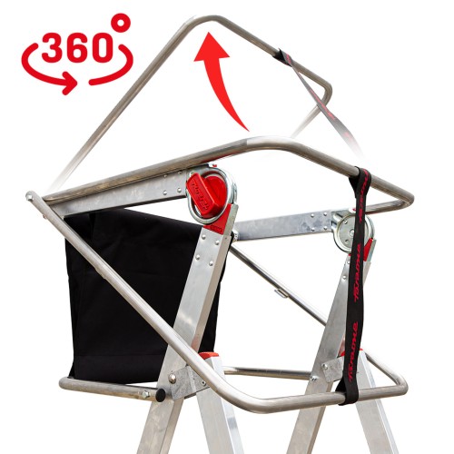 PLS | Escalera con amplia plataforma y altura regulable