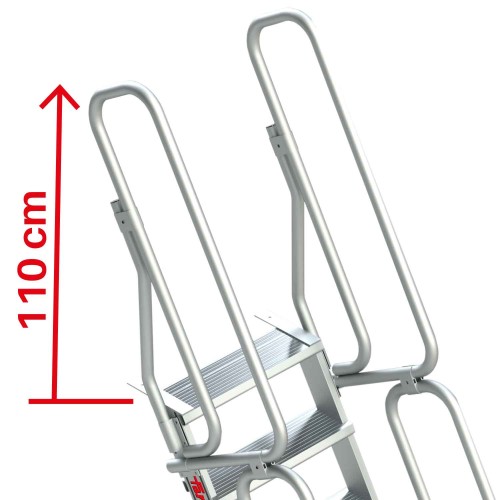 SG60 | Escalera de aluminio fija para entreplantas y altillos | Inclinación 60º