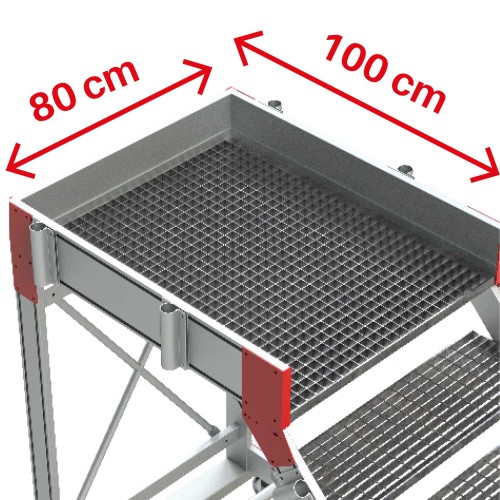 SY-T | Escalera con plataforma y cuatro ruedas | TRAMEX