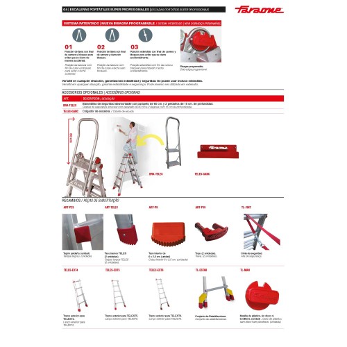 TELES | Escalera telescópica de aluminio multiusos súper profesional