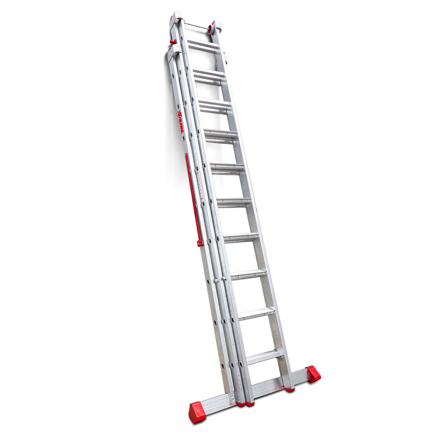 EN1500 | Escalera multiuso de 3 tramos con peldaños cómodos Peldaños 9+10+10