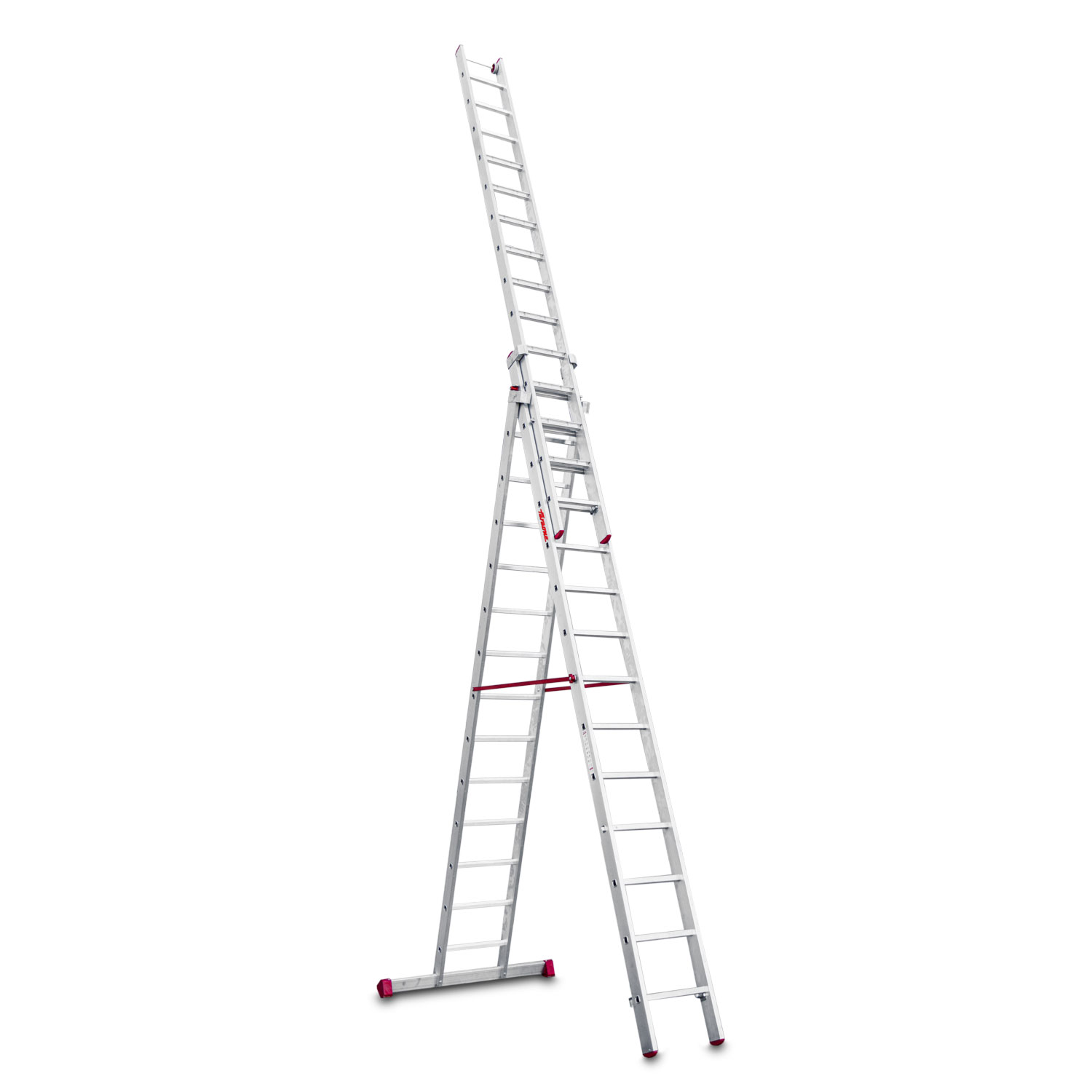 EN1500 | Escalera multiuso de 3 tramos con peldaños cómodos Peldaños 13+14+14