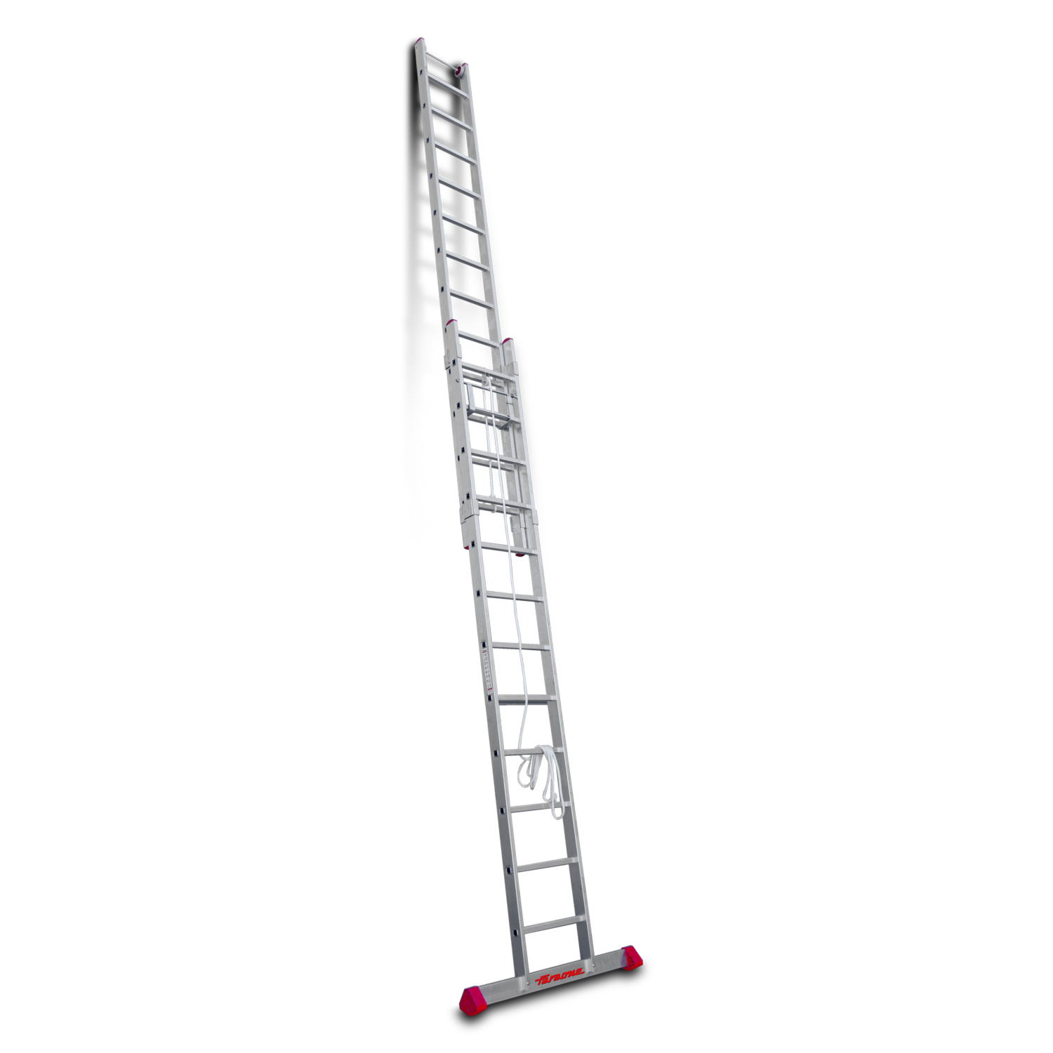 EN200 | Escalera de aluminio extensible con cuerda Peldaños 12+12