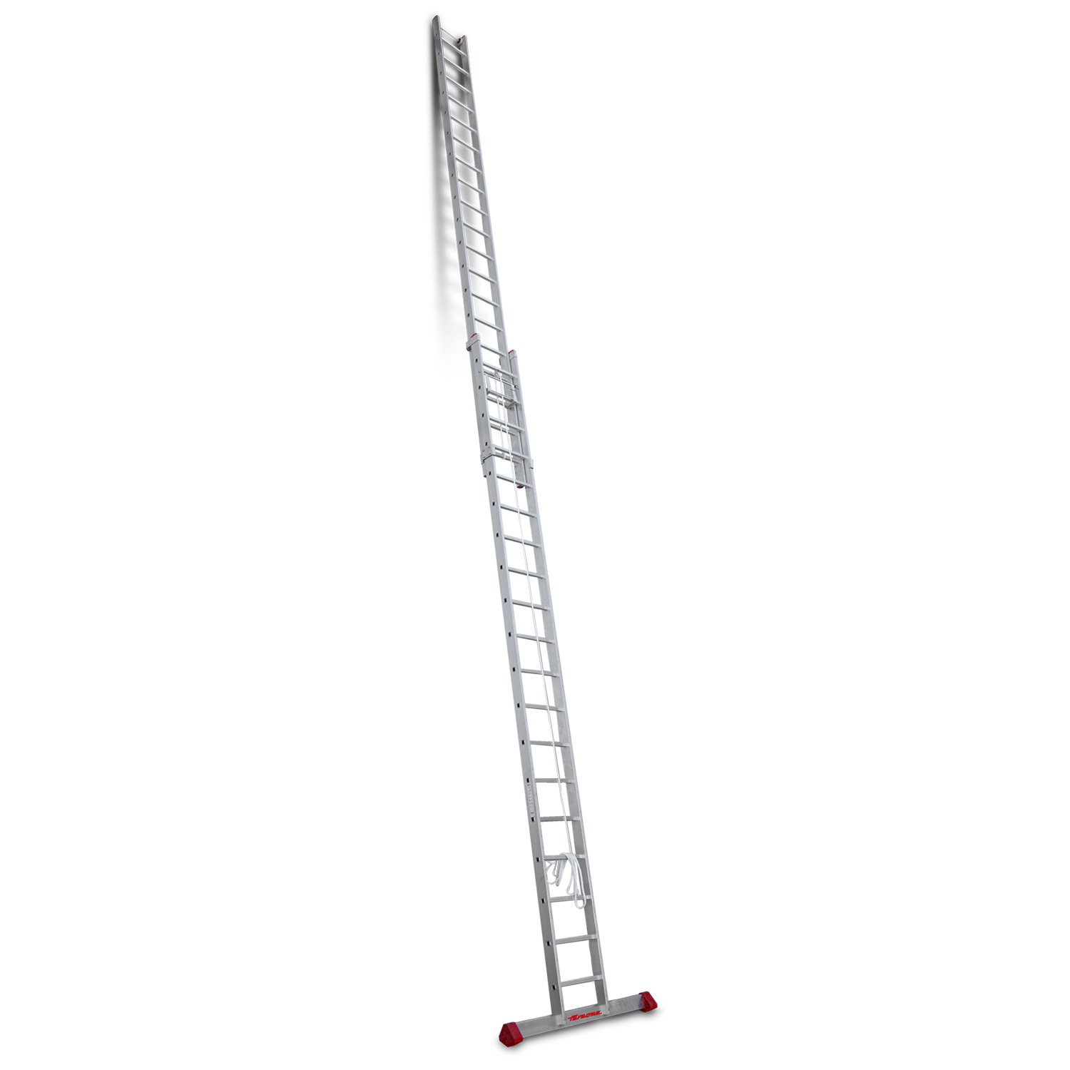 EN200 | Escalera de aluminio extensible con cuerda Peldaños 19+19