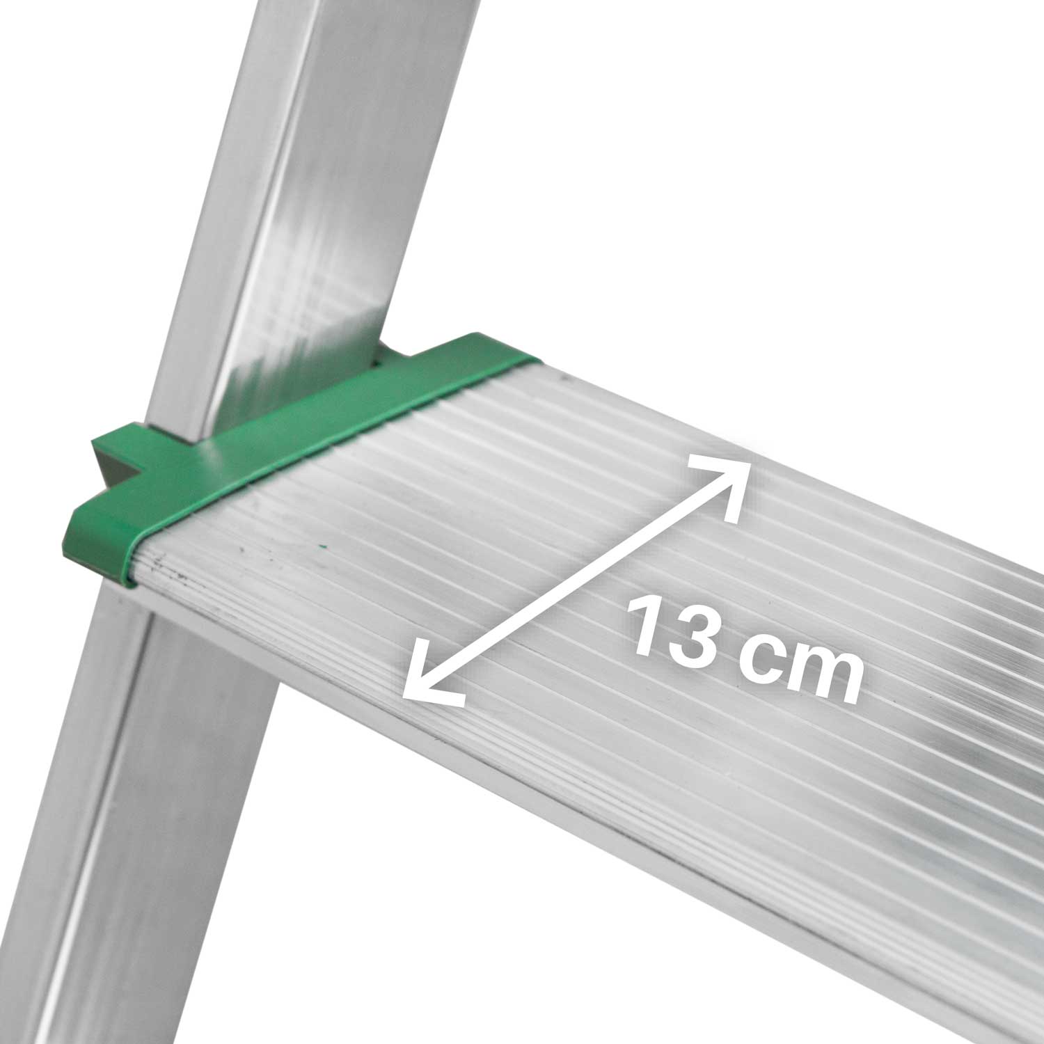 ES-CONFORT | Escalera de tijera con peldaños de 13 cm.