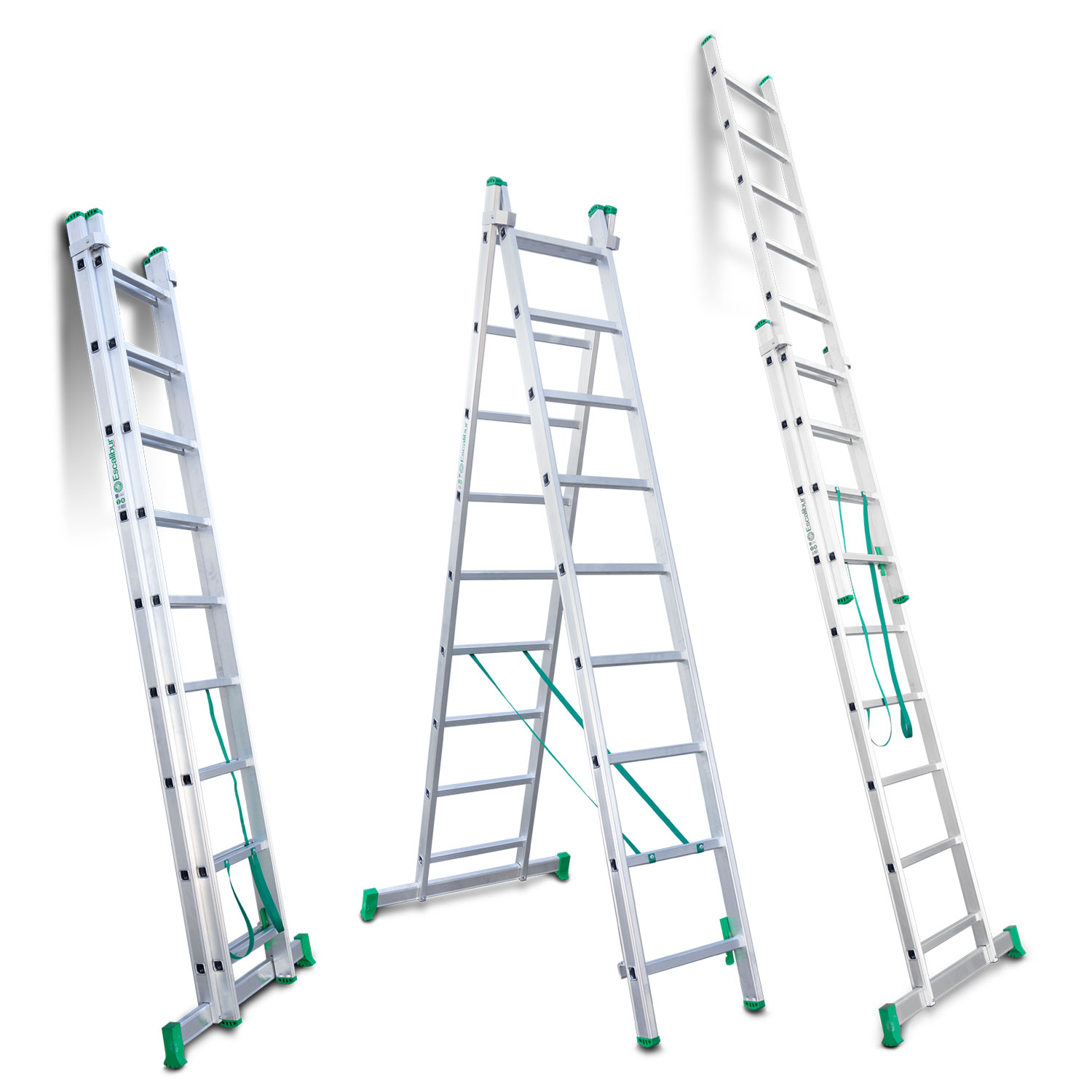 ESCALERA 2 TRAMOS CON BASE 9 PELD