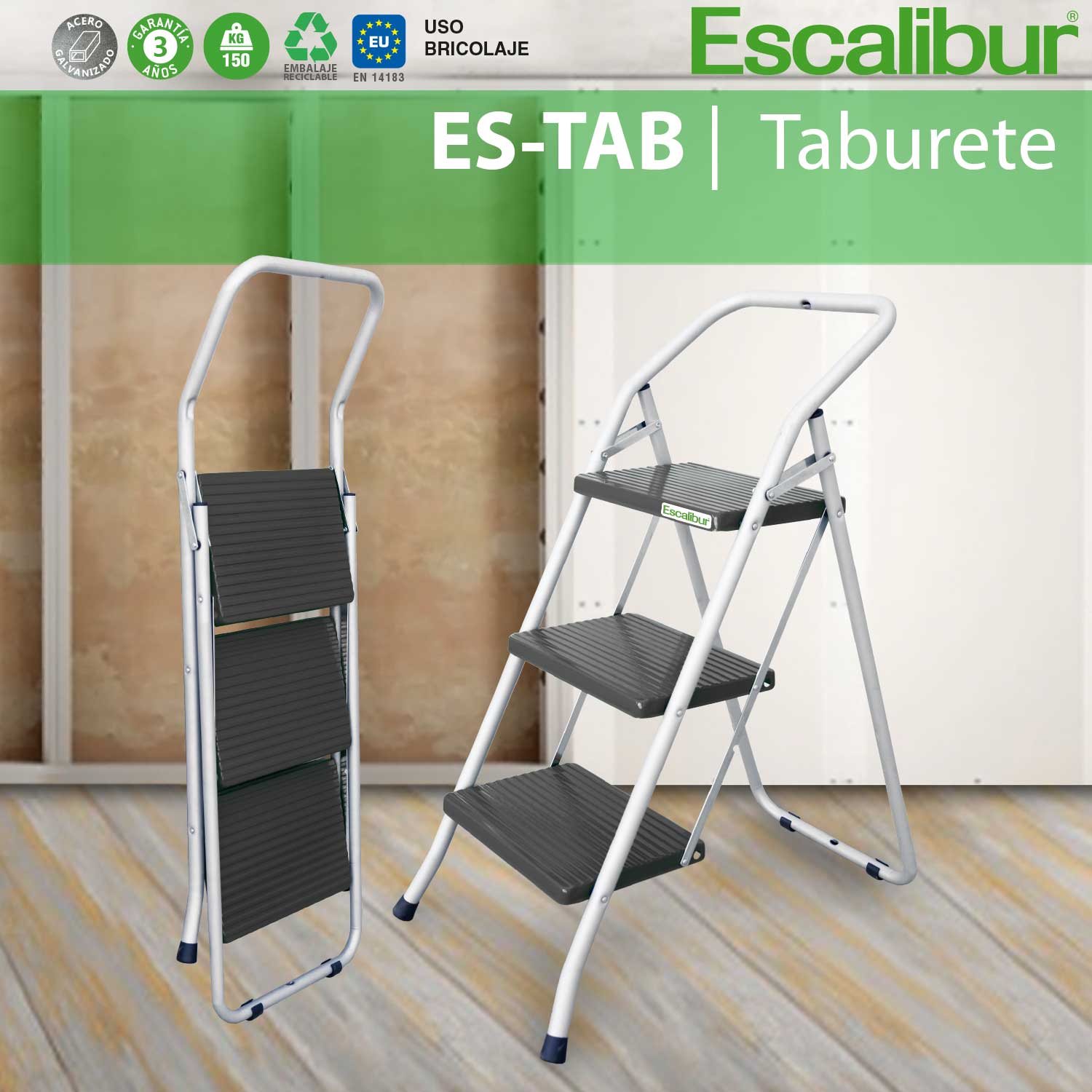 ES-TAB | Taburete en acero de uso doméstico