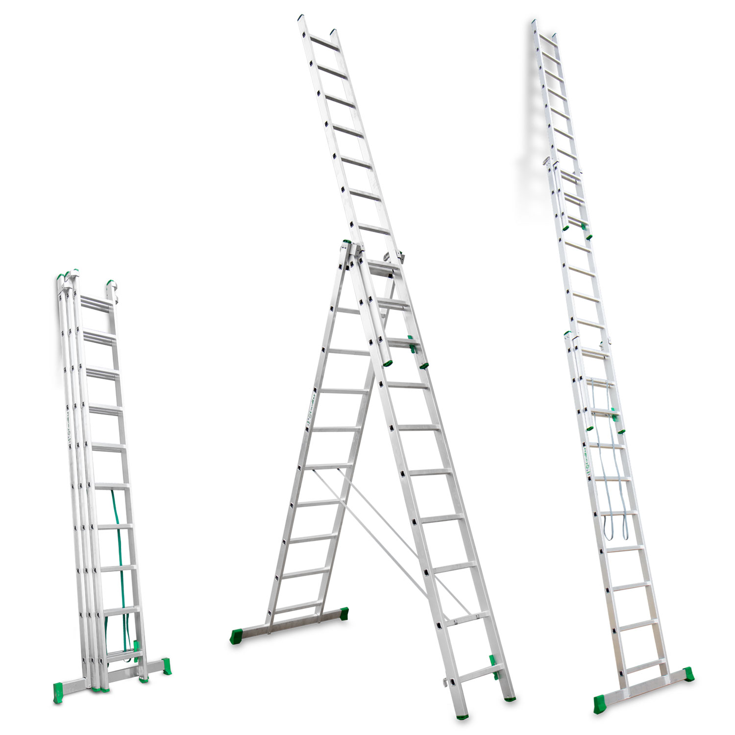 ESCALERA 3 TRAMOS CON BASE 10 PELDAÑOS