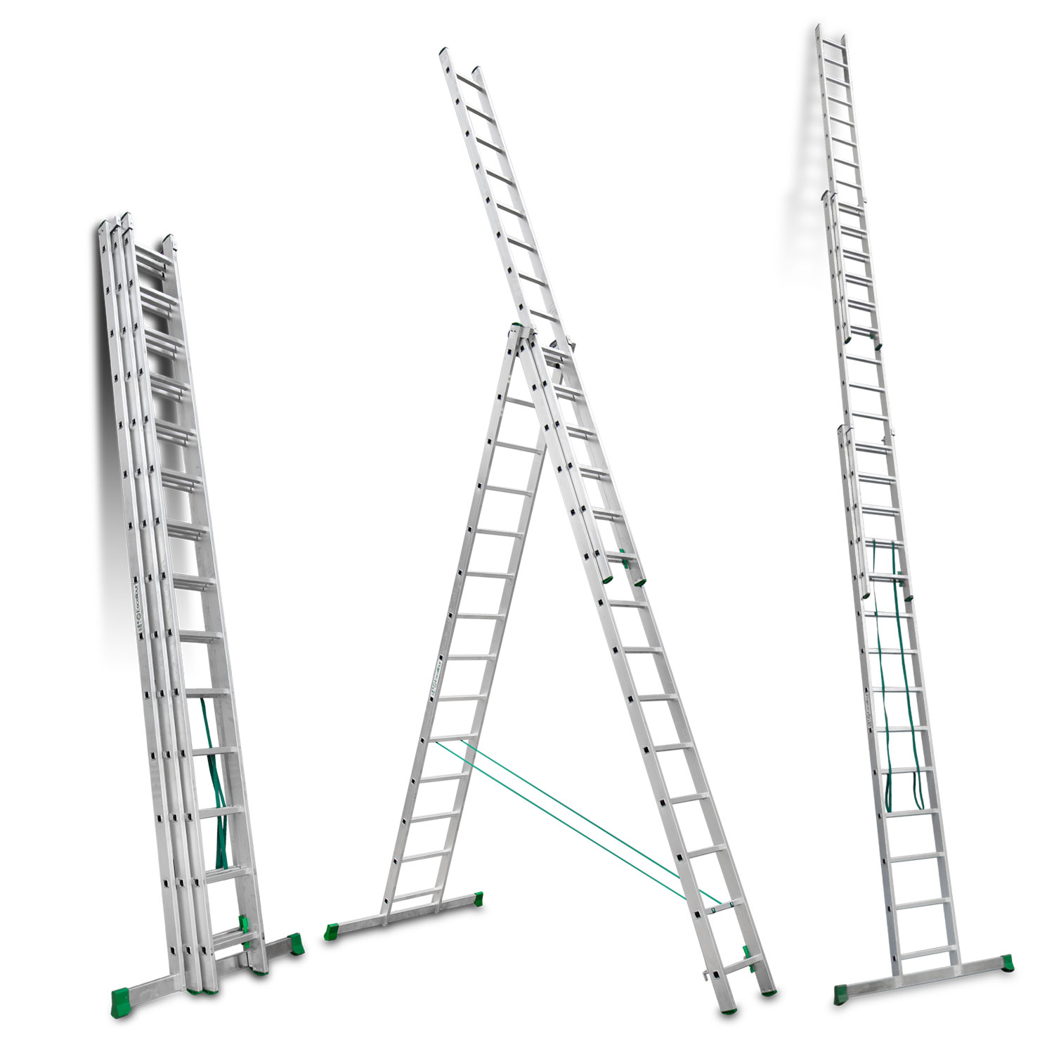 ESCALERA 3 TRAMOS CON BASE 14 PELDAÑOS