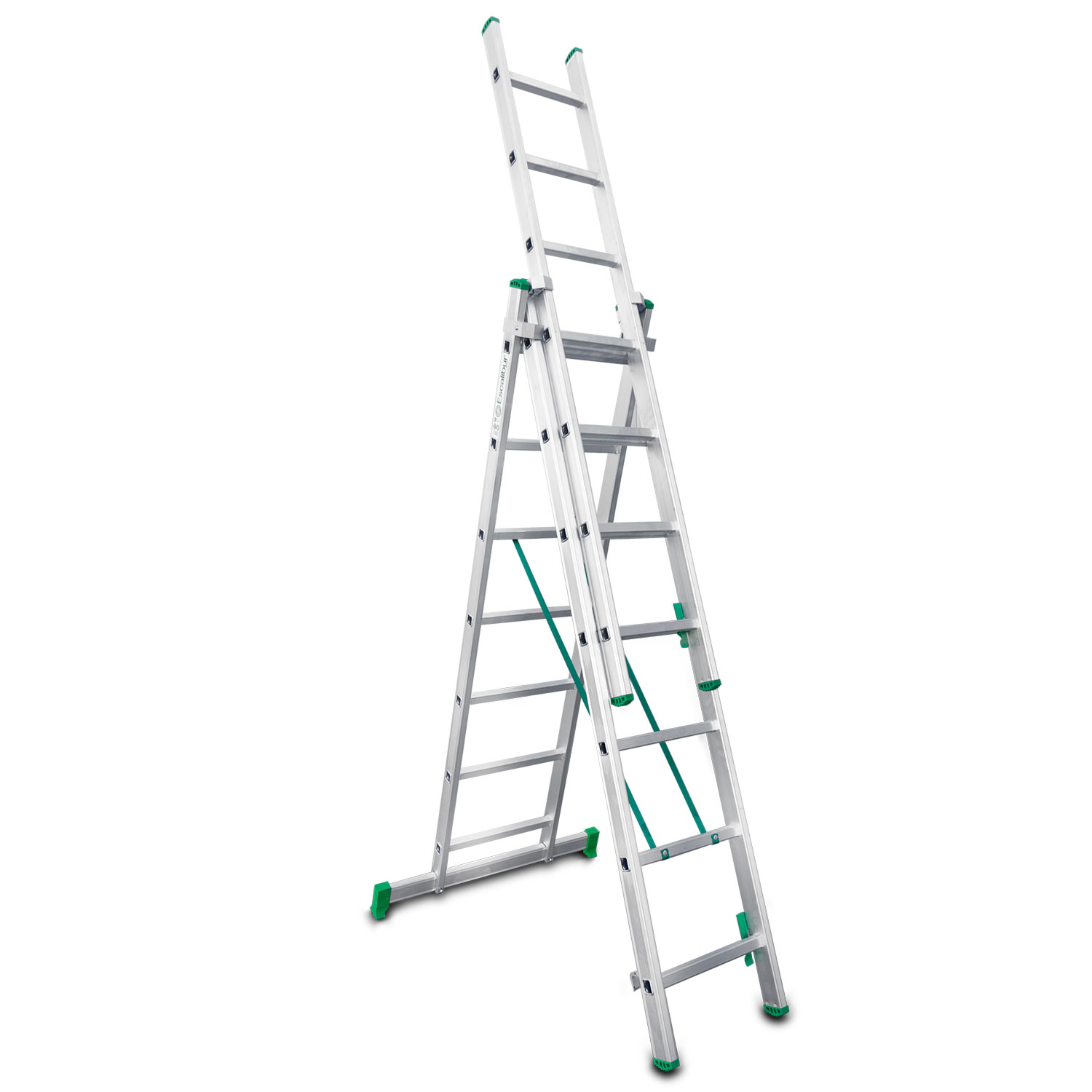 ESCALERA 3 TRAMOS CON BASE 7 PELDAÑOS