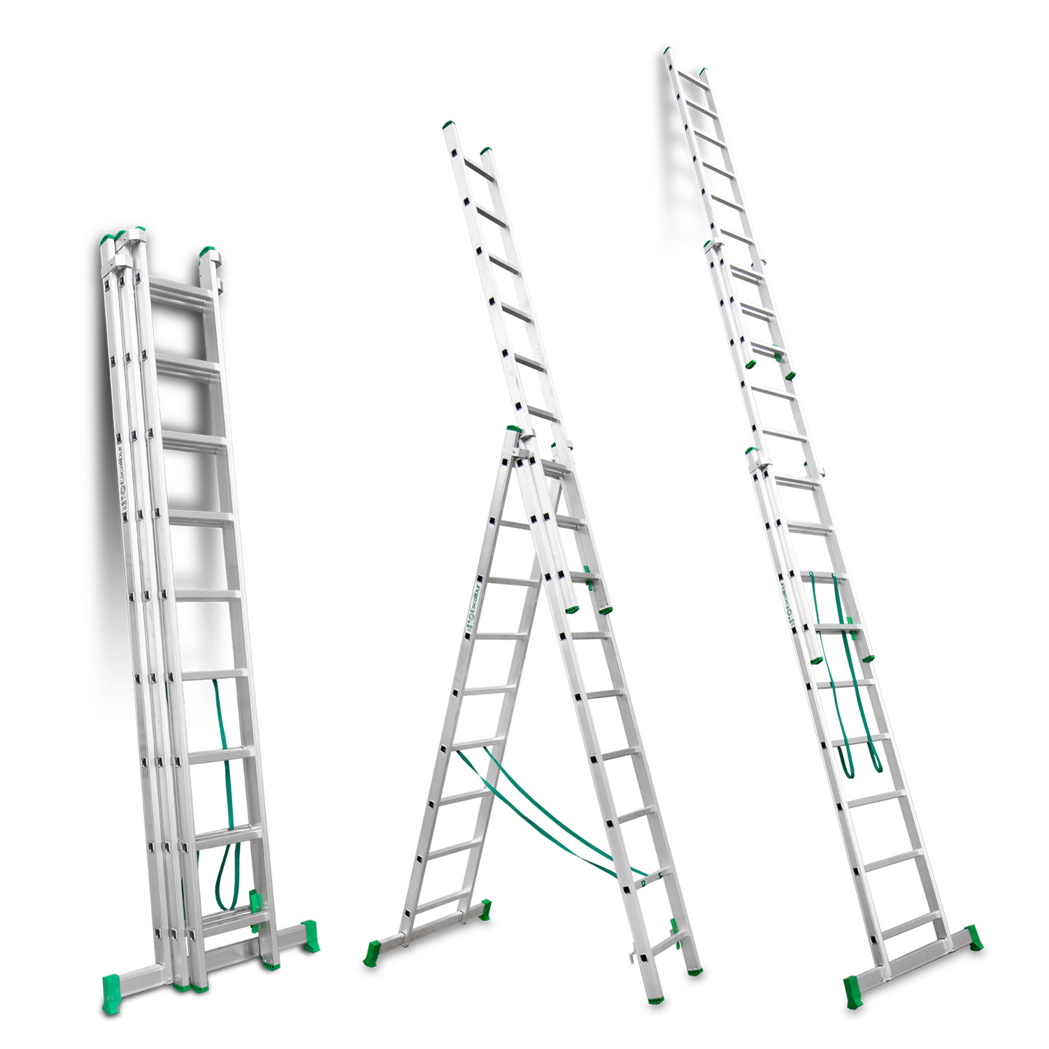 ESCALERA 3 TRAMOS CON BASE 9 PELDAÑOS