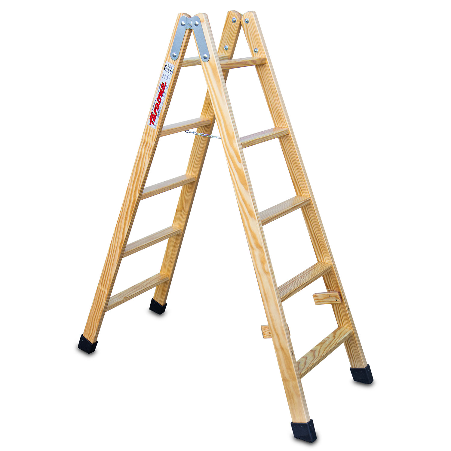 LDB | Escalera doble subida de madera Peldaños 5+5