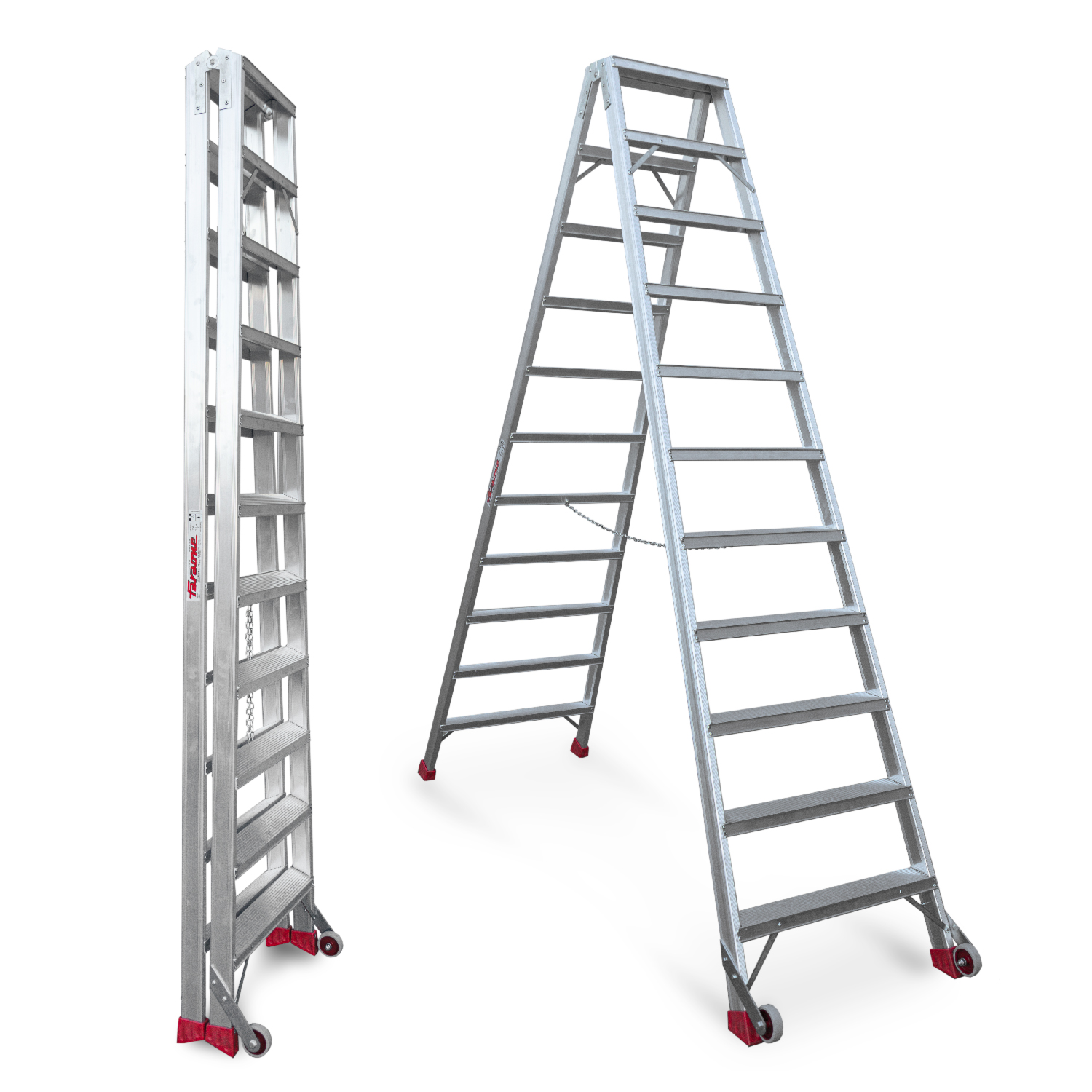 NDS | Escalera de tijera de doble subida Peldaños 11+11