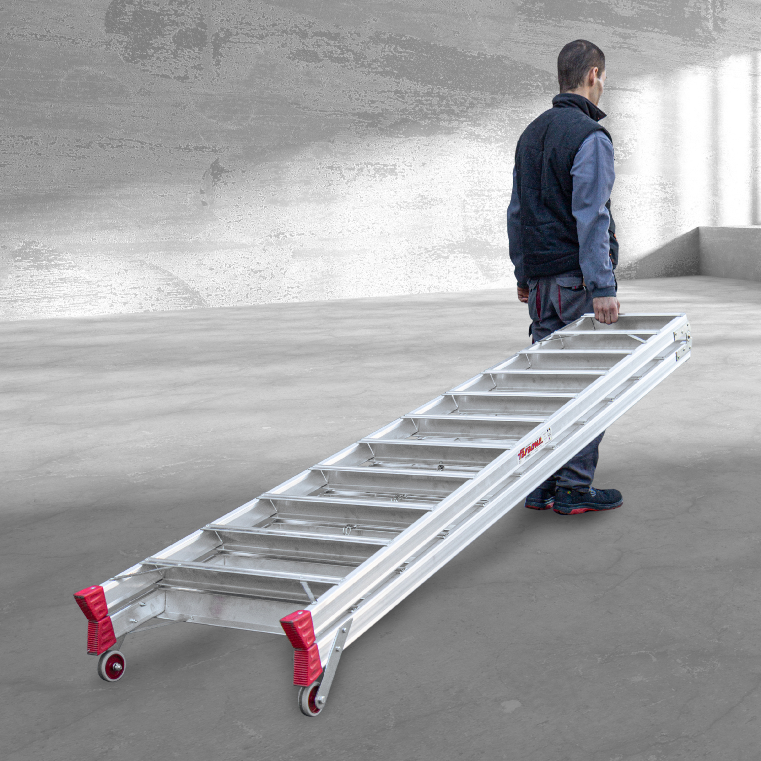 NDS | Escalera de tijera de doble subida Peldaños 11+11