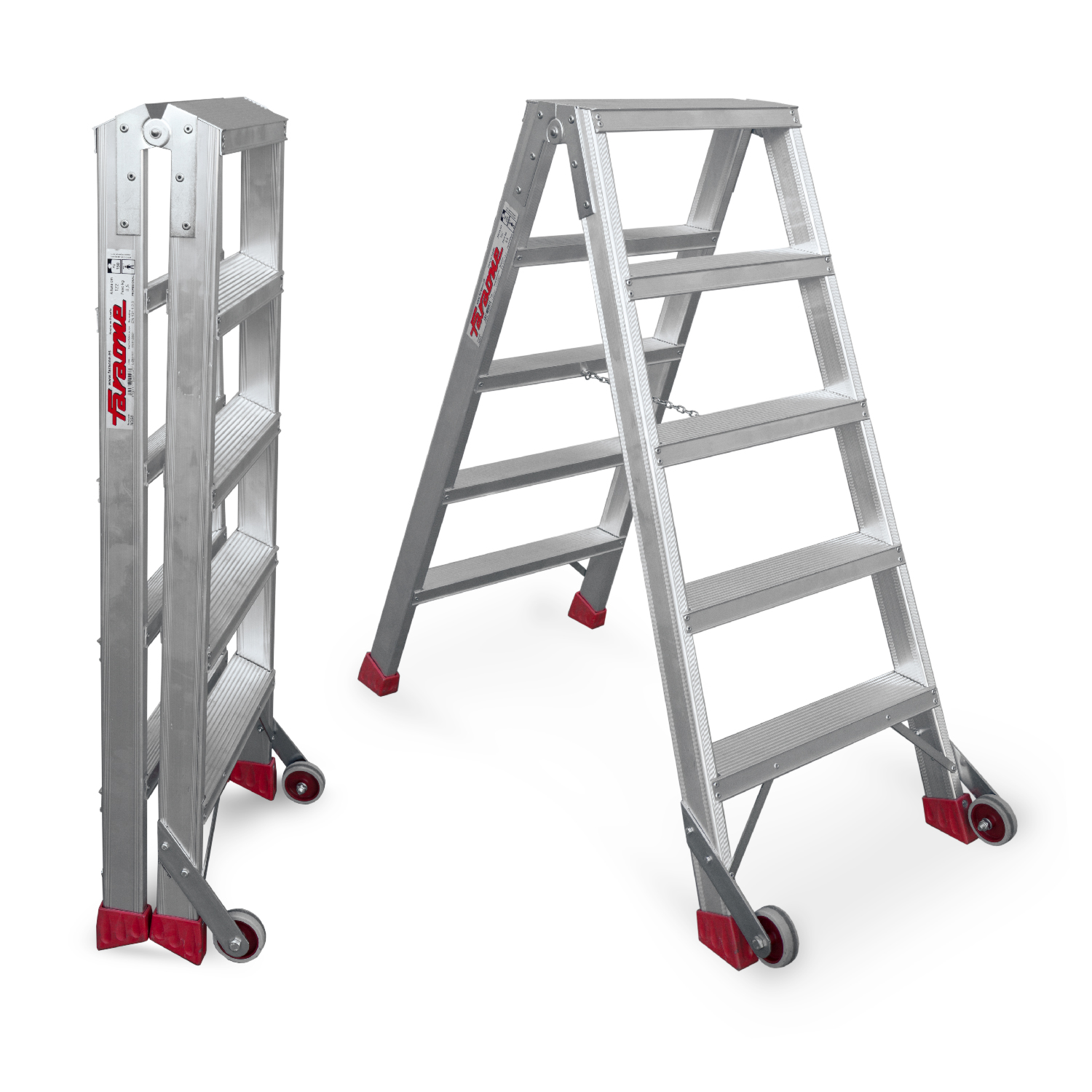 NDS | Escalera de tijera de doble subida Peldaños 5+5