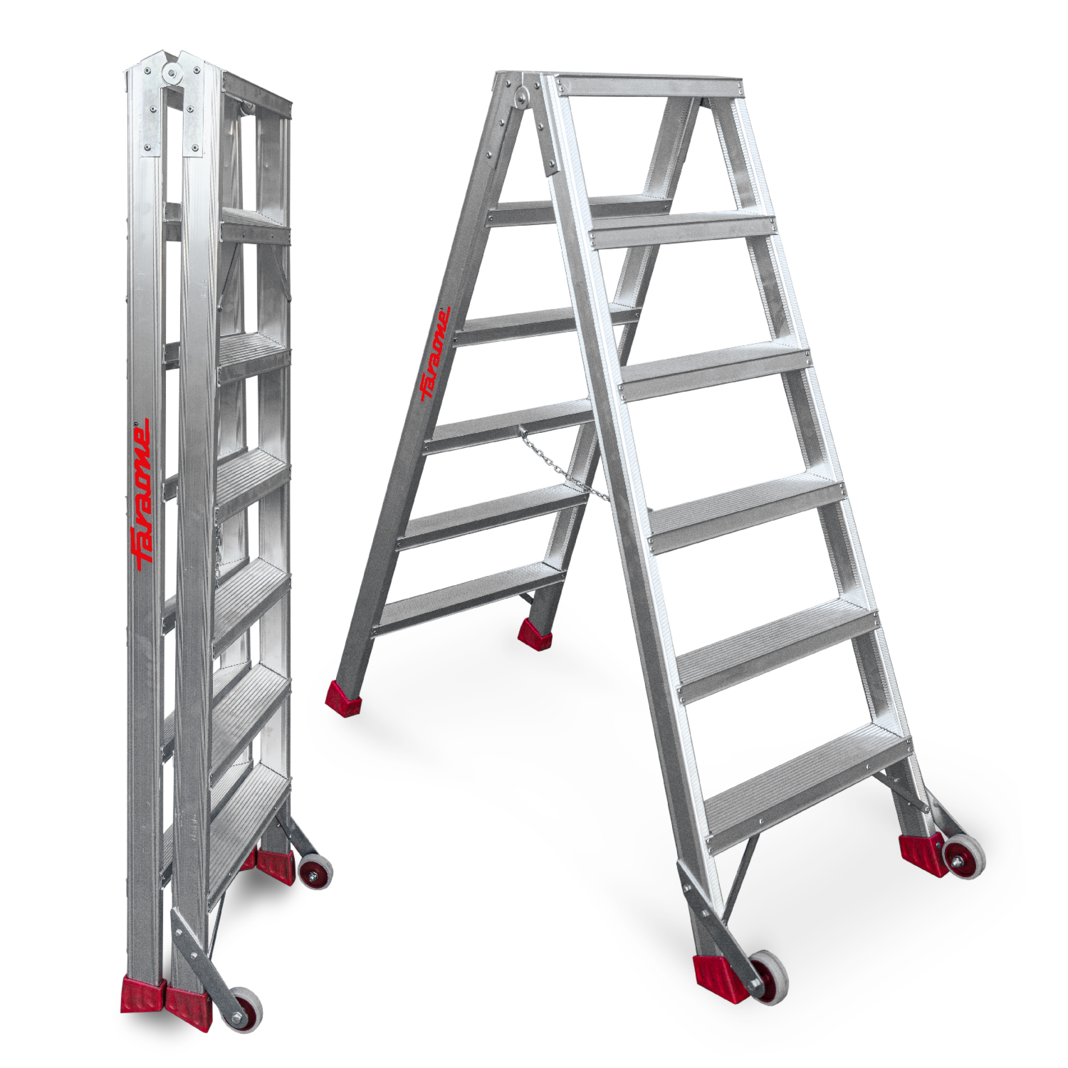 NDS | Escalera de tijera de doble subida Peldaños 6+6