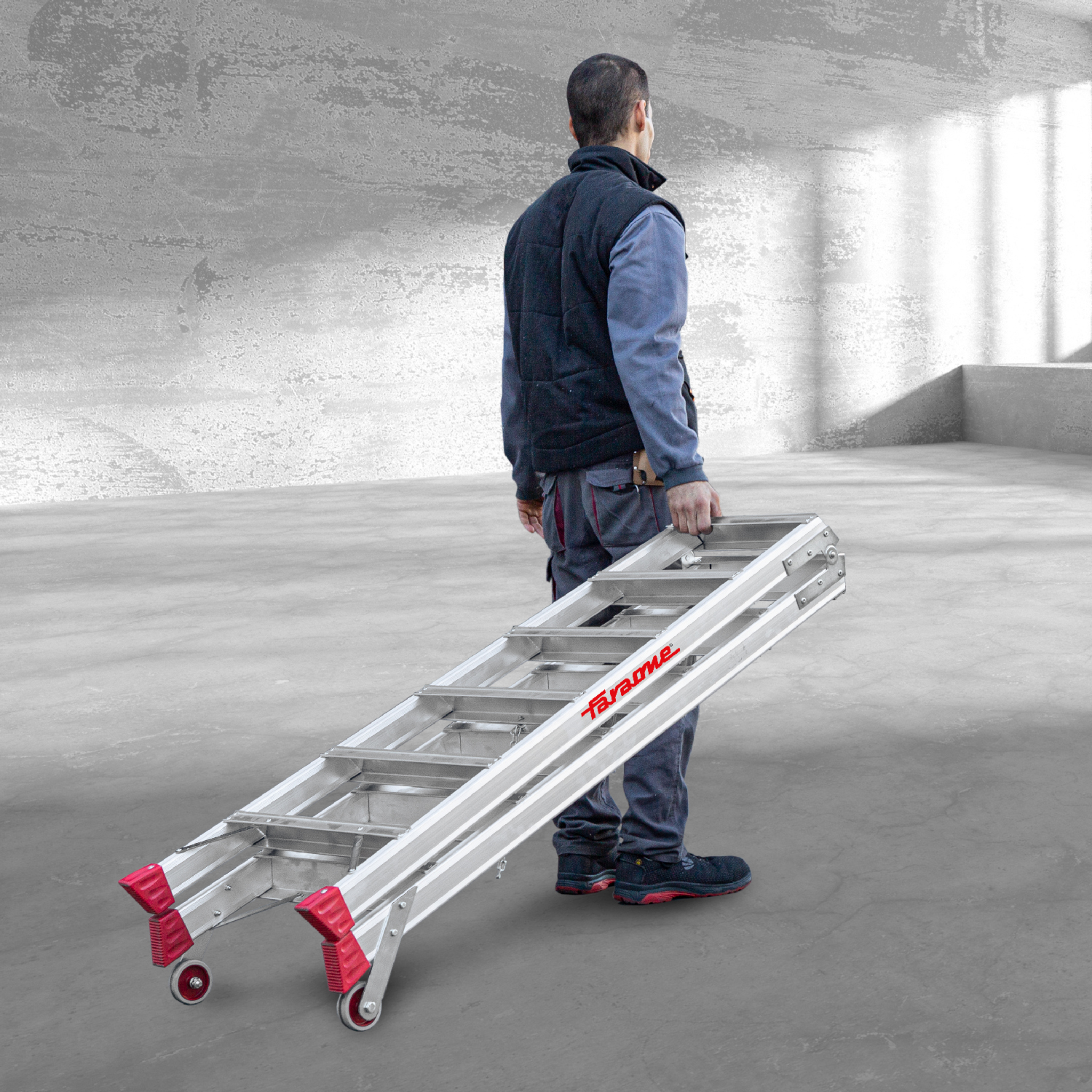 NDS | Escalera de tijera de doble subida Peldaños 6+6