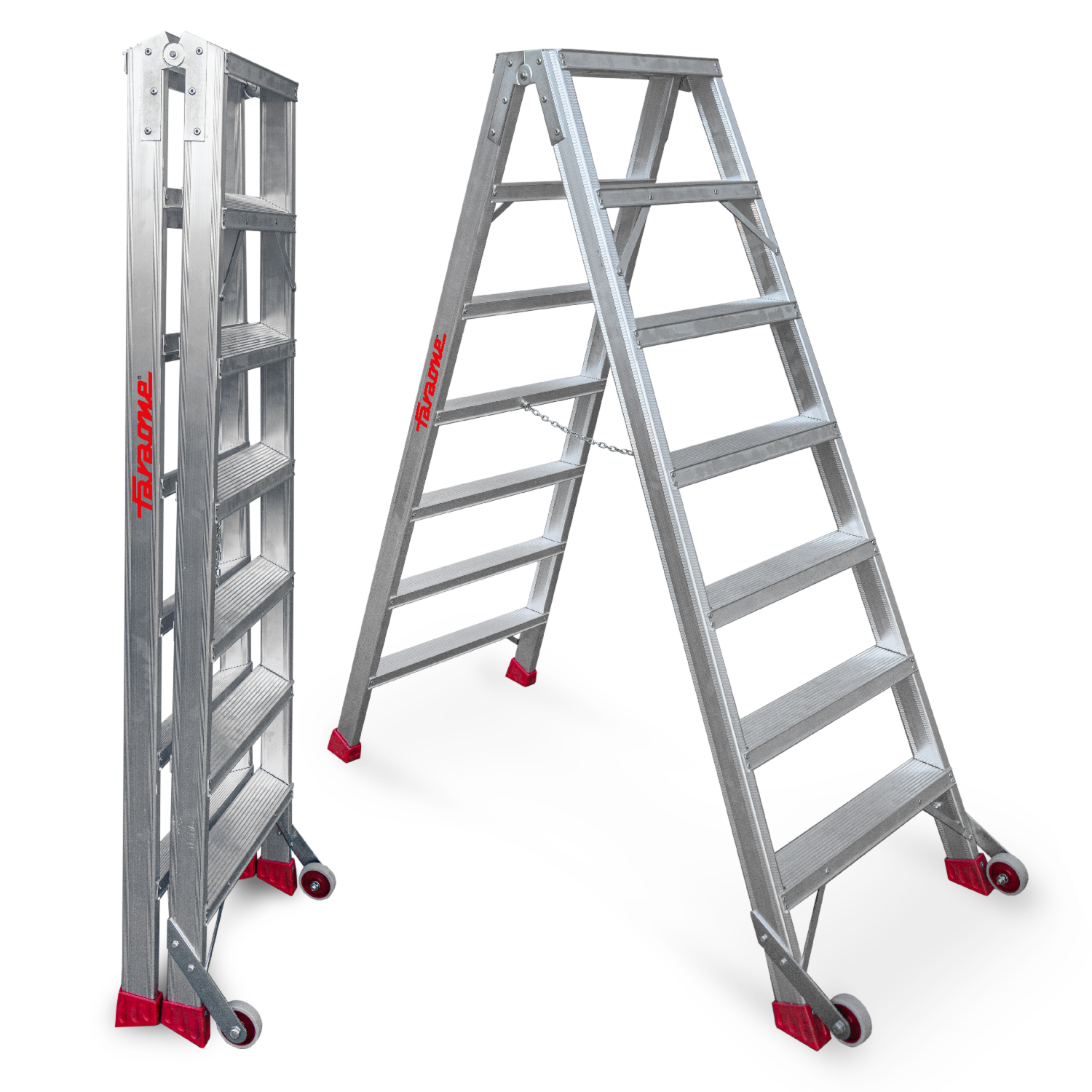 NDS | Escalera de tijera de doble subida Peldaños 7+7