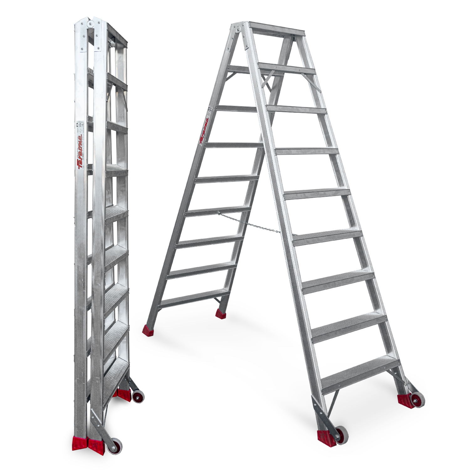 NDS | Escalera de tijera de doble subida Peldaños 9+9