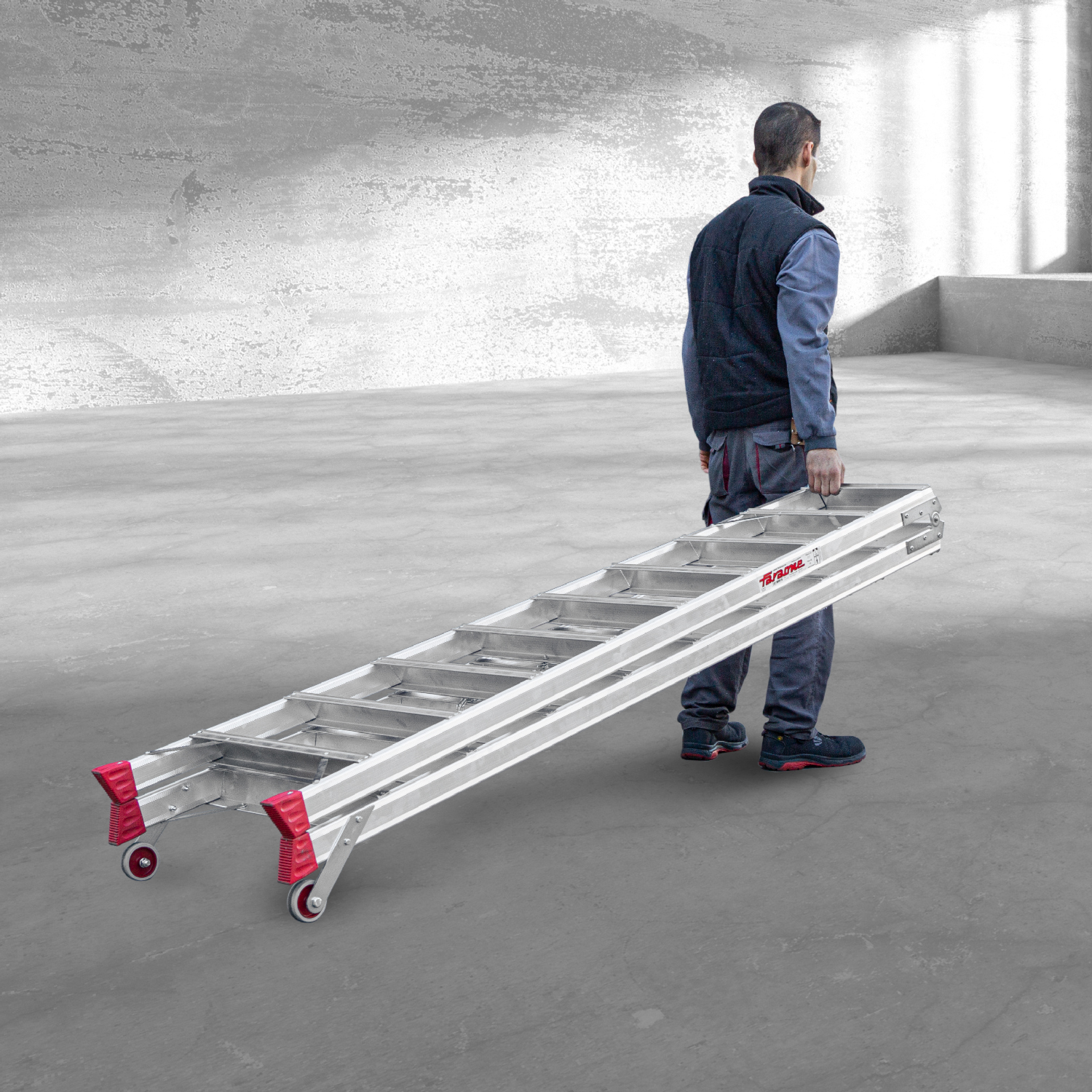 NDS | Escalera de tijera de doble subida Peldaños 9+9