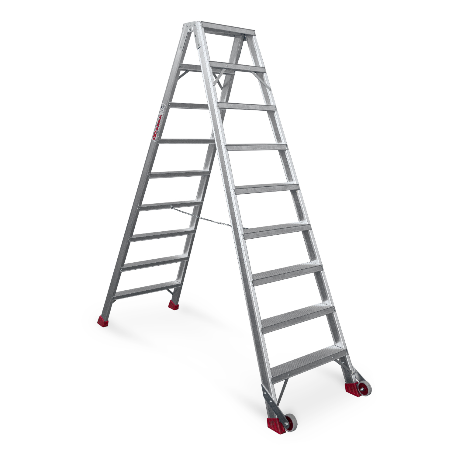 NDS | Escalera de tijera de doble subida Peldaños 9+9