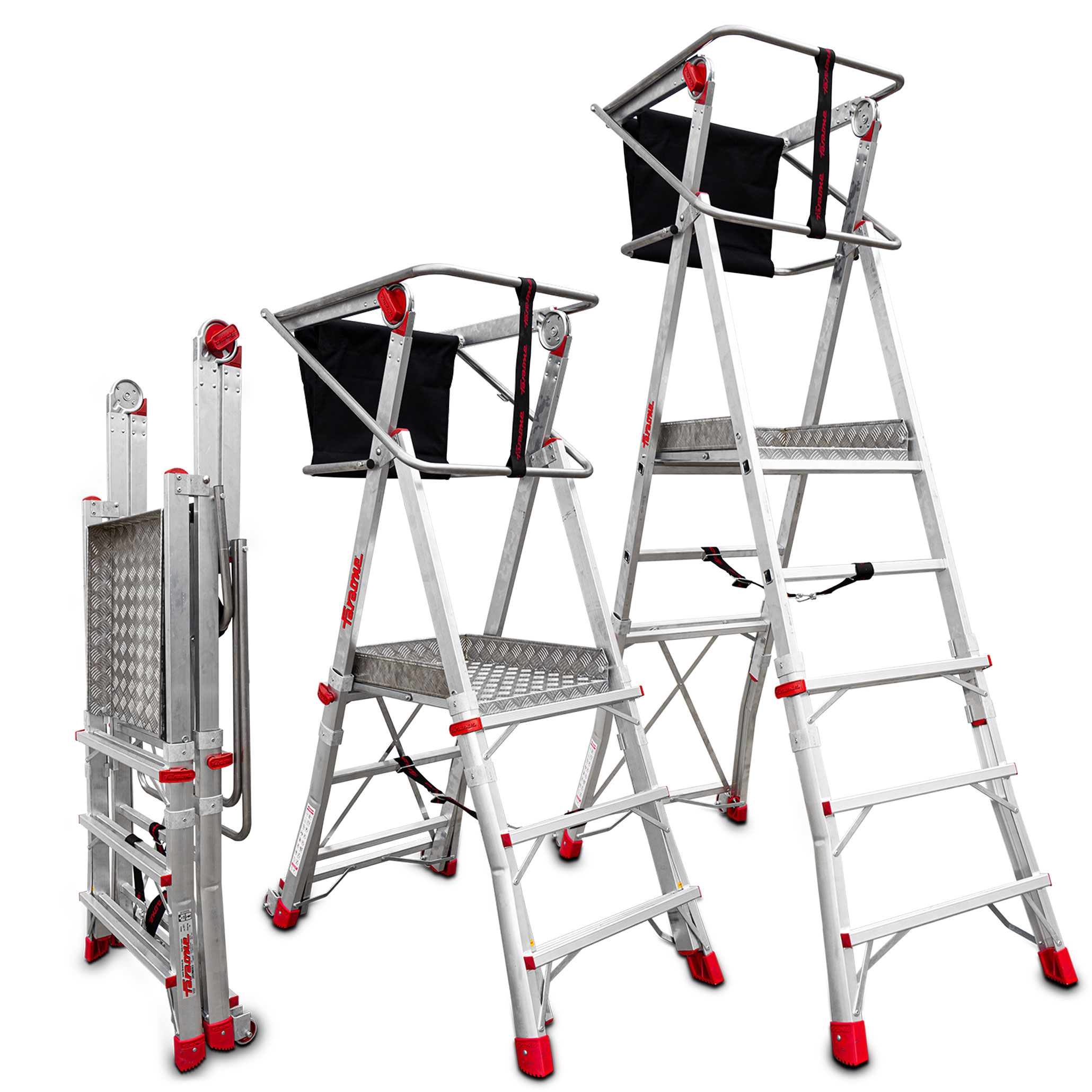 PLS | Escalera con amplia plataforma y 3 peldaños.