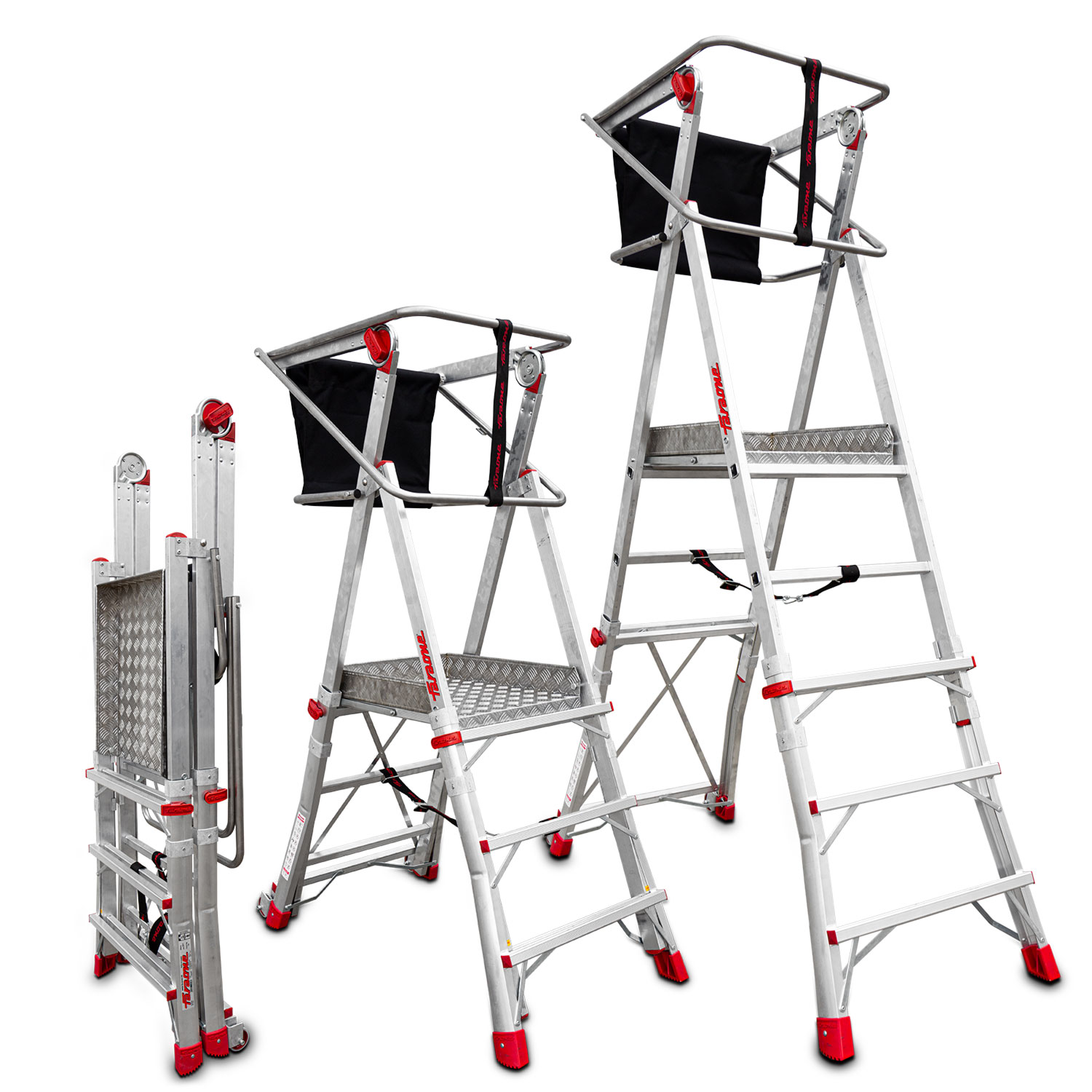 PLS | Escalera con amplia plataforma y 3 peldaños.