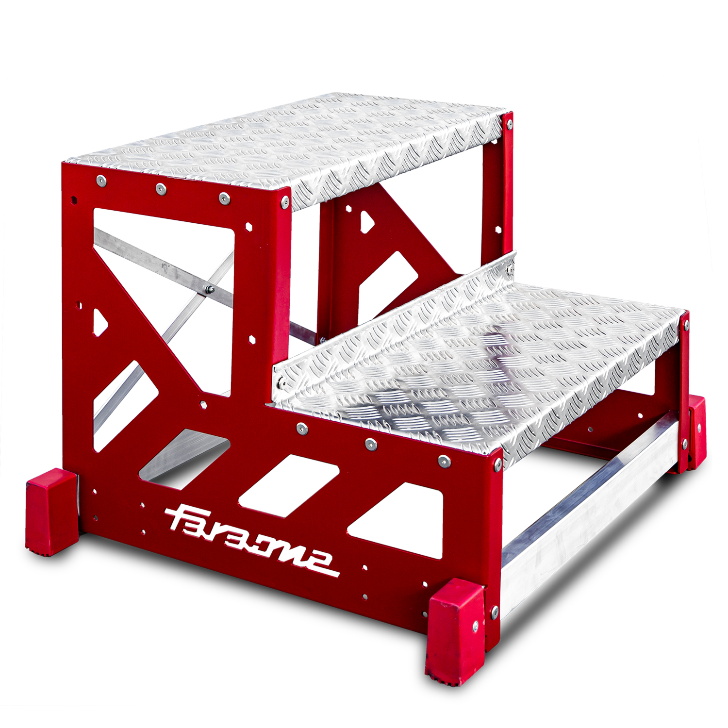 Taburete profesional sin ruedas para la industria de 2 peldaños. (Se envía montado)