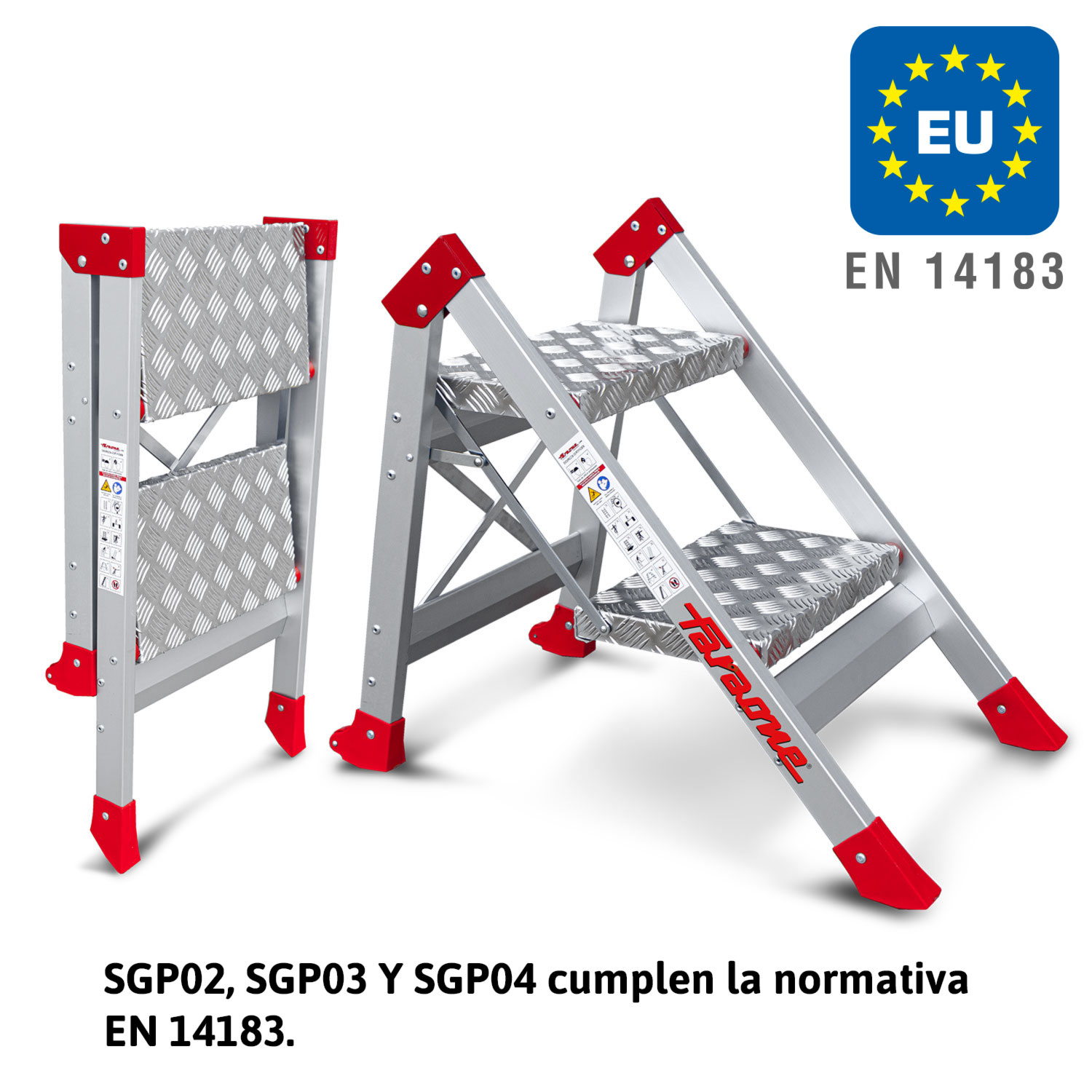 SGP | Taburete de alta seguridad en aluminio Peldaños 2