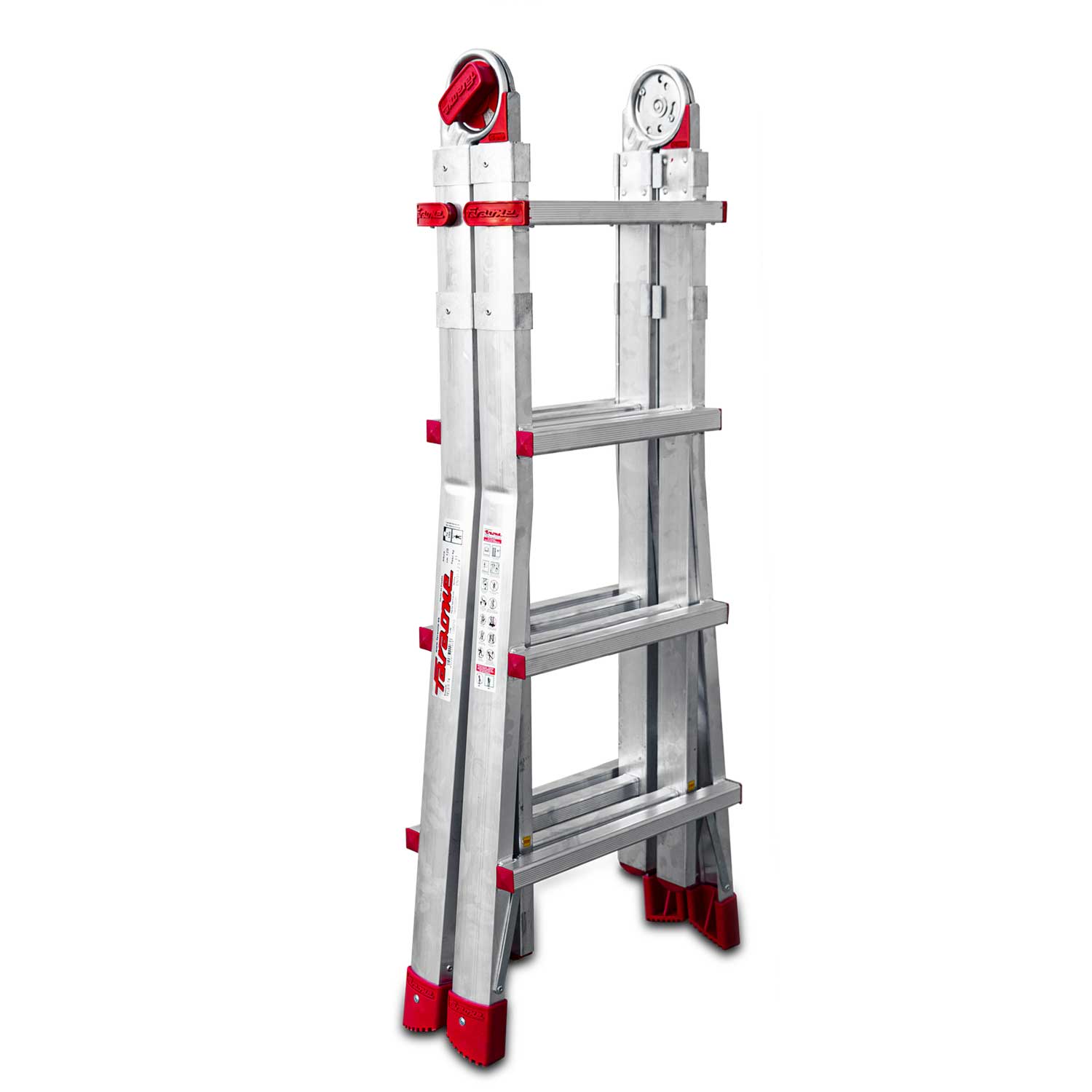 TELES | Escalera telescópica de aluminio multiusos súper profesional Peldaños 8+8