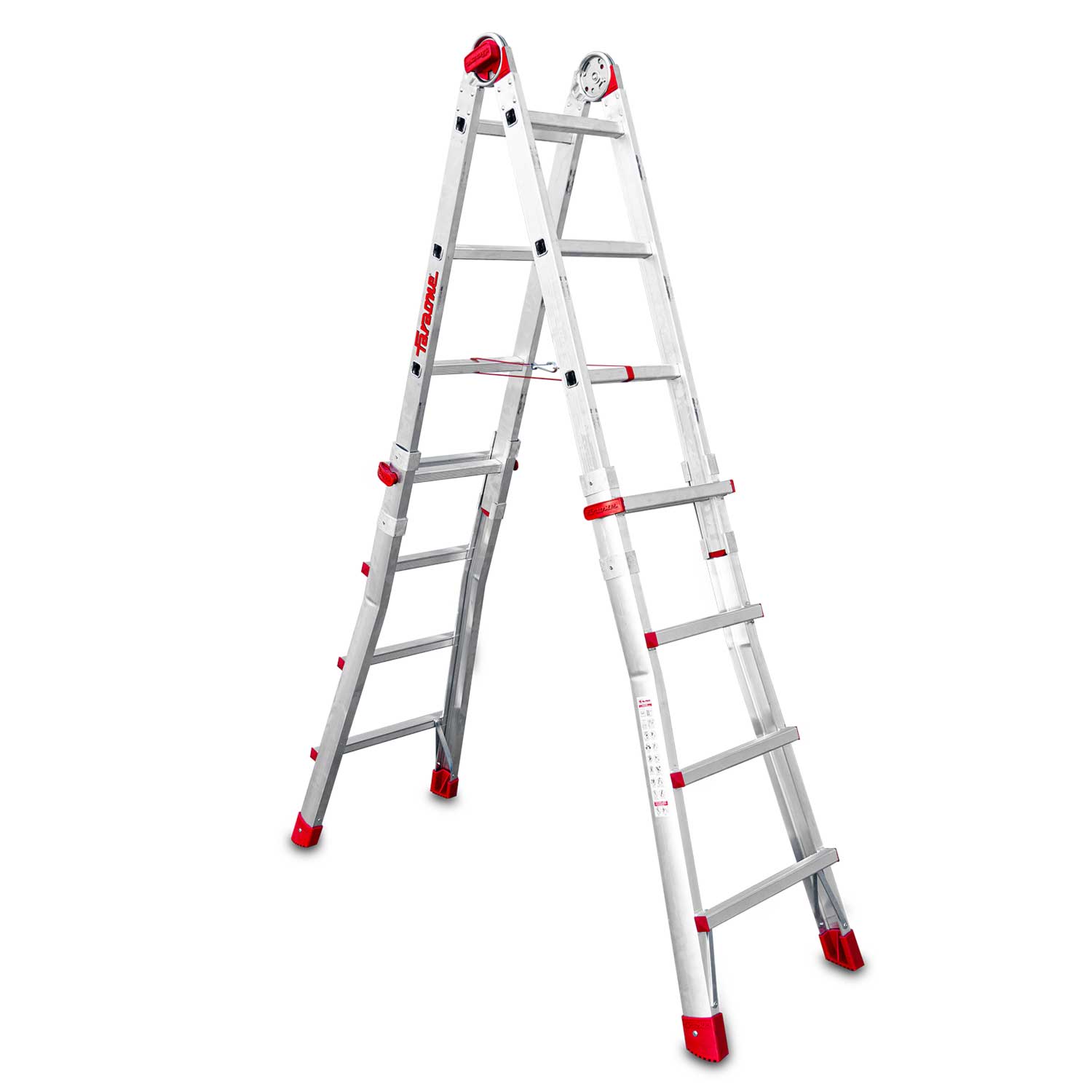 TELES | Escalera telescópica de aluminio multiusos súper profesional Peldaños 8+8