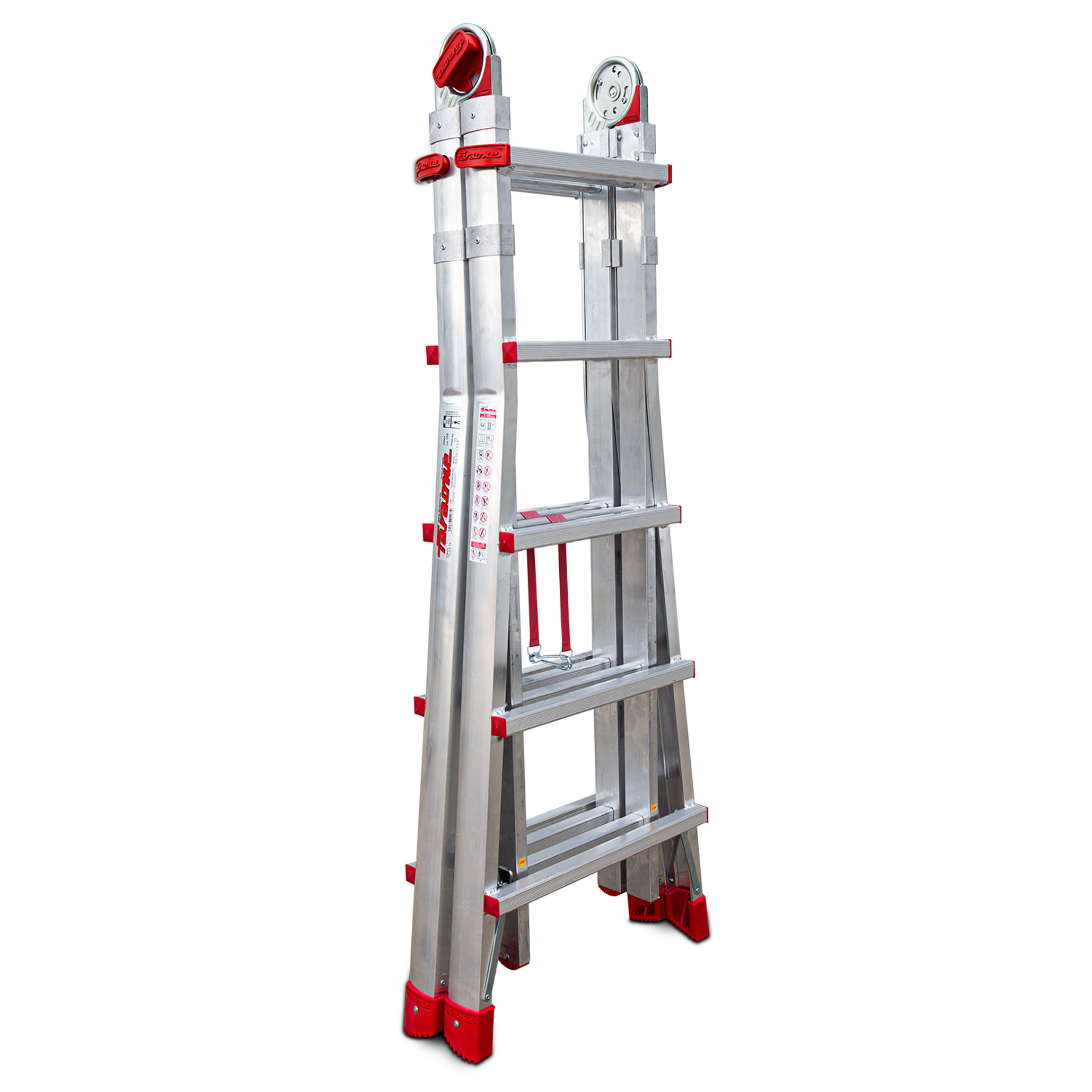 TELES | Escalera telescópica de aluminio multiusos súper profesional Peldaños 10+10