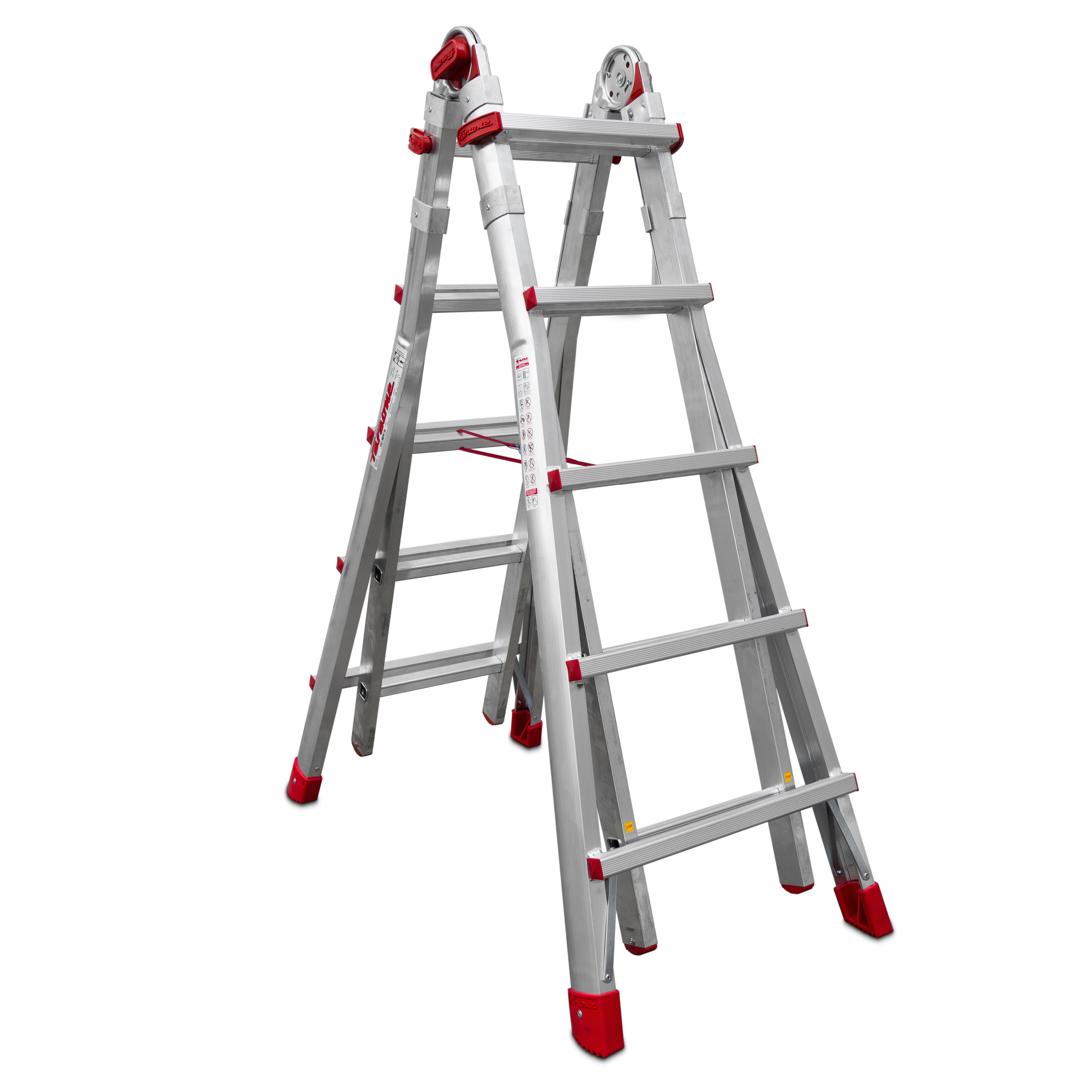 TELES | Escalera telescópica de aluminio multiusos súper profesional Peldaños 10+10