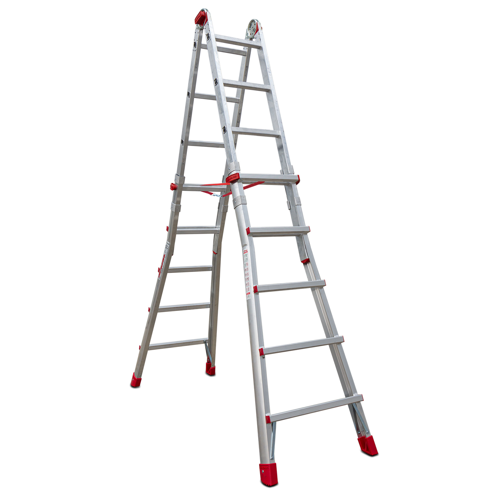 TELES | Escalera telescópica de aluminio multiusos súper profesional Peldaños 10+10