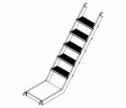 Escalera con rellano final