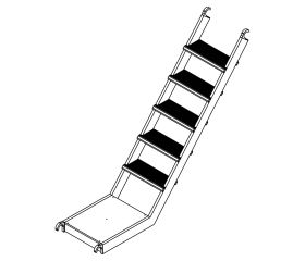 Escalera con rellano final