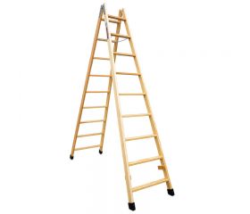 LD | Escalera doble subida de madera