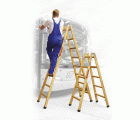 LD | Escalera doble subida de madera