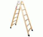 LDB | Escalera doble subida de madera Peldaños 6+6