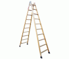 LDB | Escalera doble subida de madera Peldaños 10+10