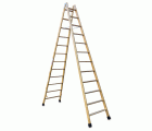 LDB | Escalera doble subida de madera Peldaños 12+12