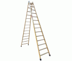 LDB | Escalera doble subida de madera Peldaños 14+14