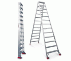 NDS | Escalera de tijera de doble subida Peldaños 13+13