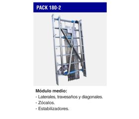 PACK-180-2 | Módulo medio para andamio RAPIDO 180