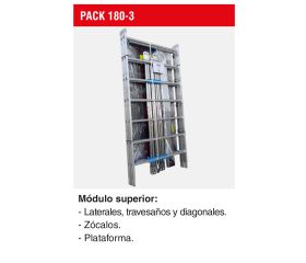 PACK-180-3 | Módulo superior para andamio RAPIDO 180
