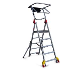 PL-COMPACT | Escalera plegable con amplia plataforma de trabajo