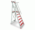 PL-FIBRA | Escalera de fibra con amplia plataforma