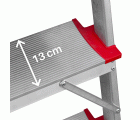 PL-PICK | Escalera plegable con amplia plataforma de trabajo y bandeja superior