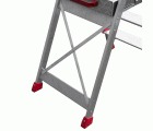 PL-PICK | Escalera plegable con amplia plataforma de trabajo y bandeja superior